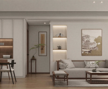 New Chinese Style A Living Room-ID:885430107