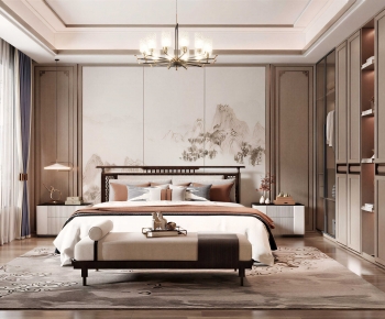 New Chinese Style Bedroom-ID:159436944