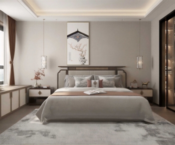 New Chinese Style Bedroom-ID:875478039