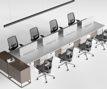 Modern Office Desk And Chair-ID:640609347