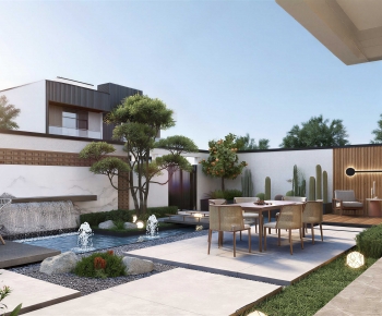 New Chinese Style Courtyard/landscape-ID:443923957