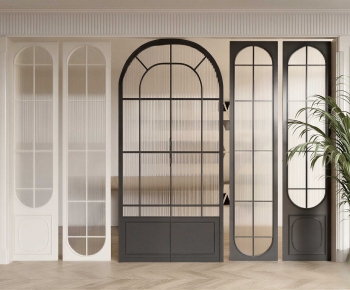 French Style Glass Screen Partition-ID:683660531