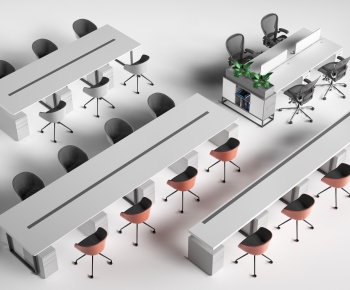 Modern Office Desk And Chair-ID:912548079