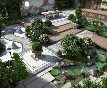 New Chinese Style Courtyard/landscape-ID:907504085