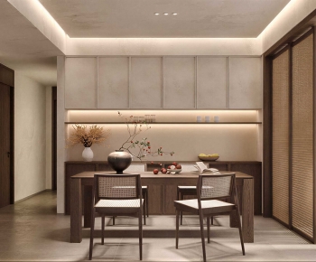 Wabi-sabi Style Dining Room-ID:109210013