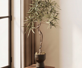 Modern Potted Green Plant-ID:616837024