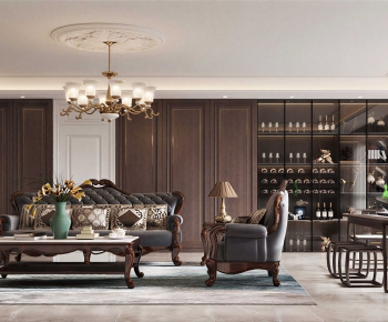 New Classical Style A Living Room-ID:739032981