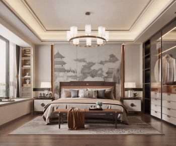 New Chinese Style Bedroom-ID:491269113