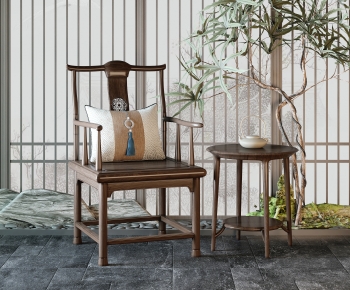 New Chinese Style Lounge Chair-ID:343022119