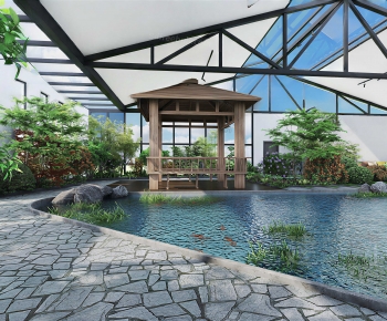 New Chinese Style Courtyard/landscape-ID:657420288