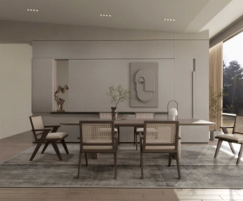 Wabi-sabi Style Dining Room-ID:406023039