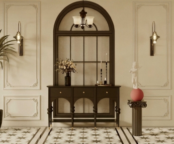 French Style Entrance Cabinet-ID:870626936