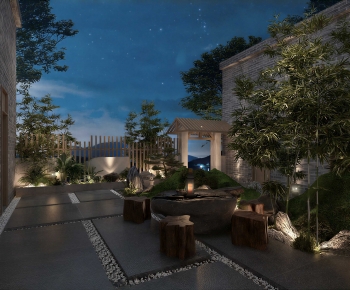 New Chinese Style Courtyard/landscape-ID:745726118