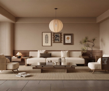 Wabi-sabi Style A Living Room-ID:854190119