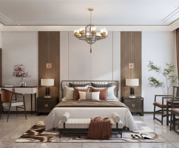 New Chinese Style Bedroom-ID:564682014