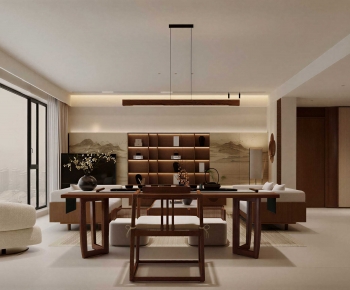 New Chinese Style A Living Room-ID:137099983