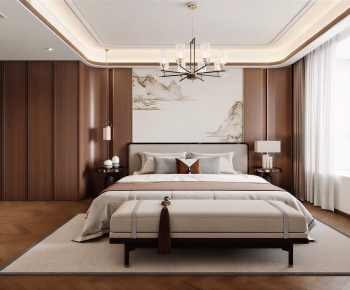 New Chinese Style Bedroom-ID:182562113