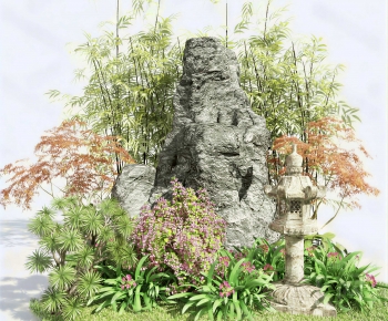 Japanese Style Rockery Waterscape-ID:300822973