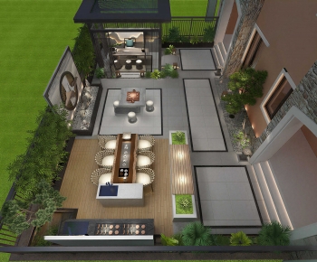 New Chinese Style Courtyard/landscape-ID:392467987