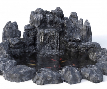 New Chinese Style Rockery Waterscape-ID:563524016