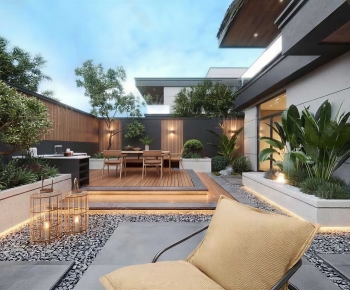 Modern Courtyard/landscape-ID:640336045