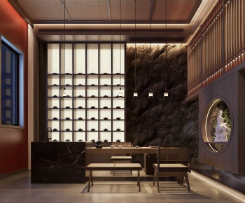 New Chinese Style Teahouse Tea House-ID:860112913