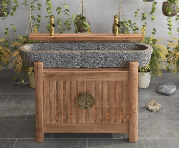 New Chinese Style Bathroom Cabinet-ID:794059046