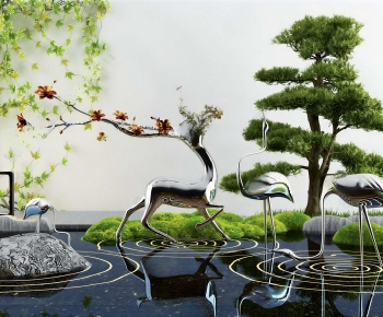 New Chinese Style Rockery Waterscape-ID:595729489