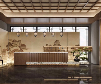 New Chinese Style Lobby Hall-ID:244775061