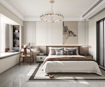 New Chinese Style Bedroom-ID:607415911