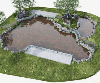 New Chinese Style Rockery Waterscape-ID:472491036