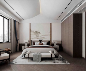 New Chinese Style Bedroom-ID:431061989