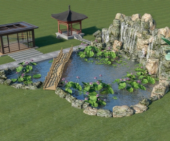 New Chinese Style Courtyard/landscape-ID:825905085