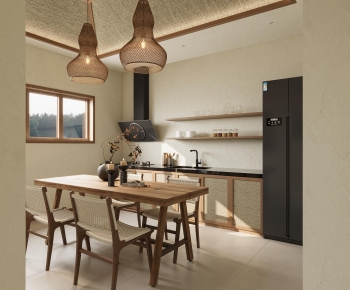 Wabi-sabi Style Dining Room-ID:235641048