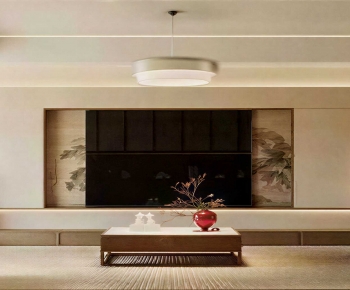 New Chinese Style A Living Room-ID:892723088