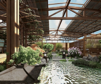 New Chinese Style Courtyard/landscape-ID:563108964