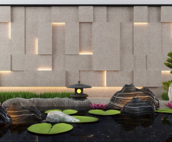 New Chinese Style Rockery Waterscape-ID:504617931