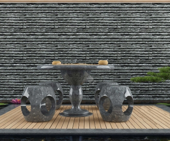 New Chinese Style Outdoor Tables And Chairs-ID:698991069