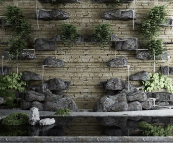 New Chinese Style Rockery Waterscape-ID:351919895