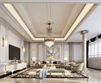 Simple European Style A Living Room-ID:819184069