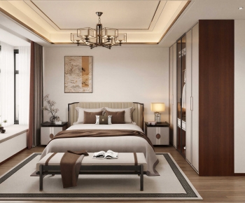 New Chinese Style Bedroom-ID:129825128