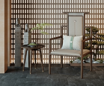 New Chinese Style Lounge Chair-ID:205996996