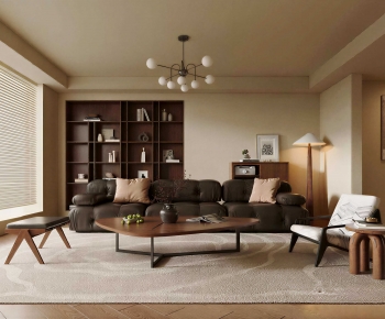 Wabi-sabi Style A Living Room-ID:605706938
