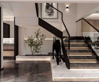 New Chinese Style Stairwell-ID:497859002