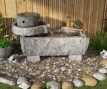 New Chinese Style Rockery Waterscape-ID:933679108