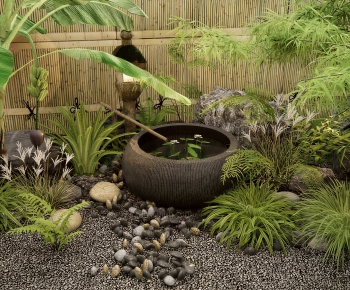 Japanese Style Rockery Waterscape-ID:342690947