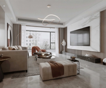 Modern A Living Room-ID:672077897