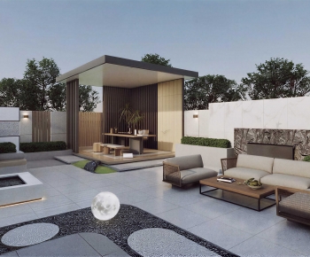 Modern Courtyard/landscape-ID:743525032