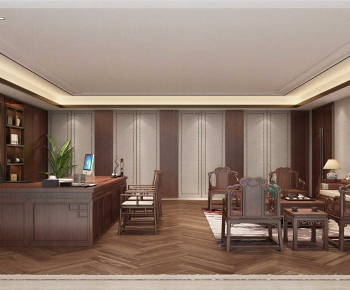 New Chinese Style Manager's Office-ID:341010099