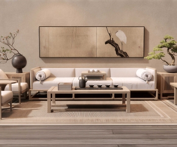 New Chinese Style Sofa Combination-ID:262983081